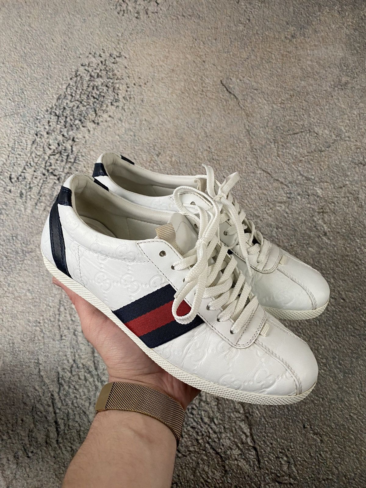 Gucci × Vintage GUCCI monogram leather shoes Vintage Size US 6.5 / IT 36.5 - 2 Thumbnail