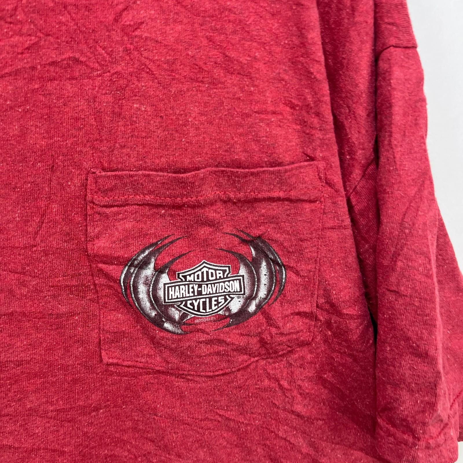 Harley Davidson Vintage Harley-Davidson Flames Pocket T-Shirt Y2K XL Size US XL / EU 56 / 4 - 4 Thumbnail