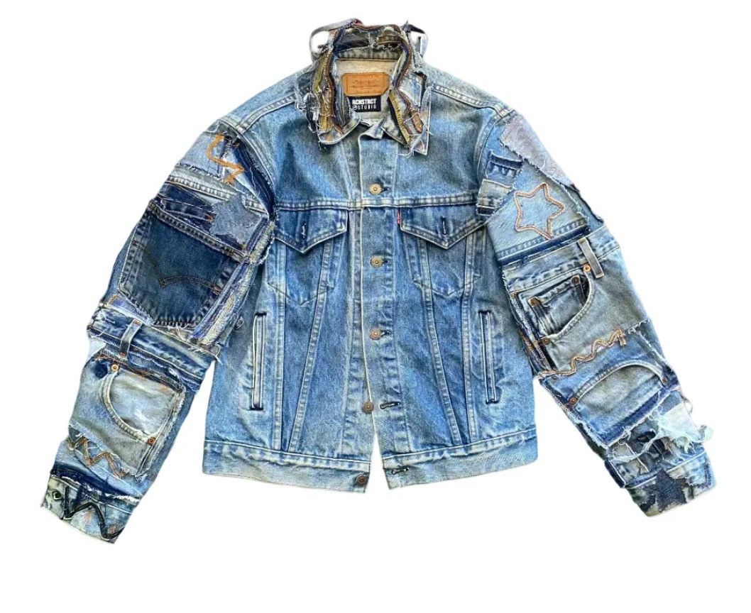 Other NEW Rcnstrct Studio Vintage Patchwork Detail Denim Jacket Size US L / EU 52-54 / 3 - 1 Thumbnail