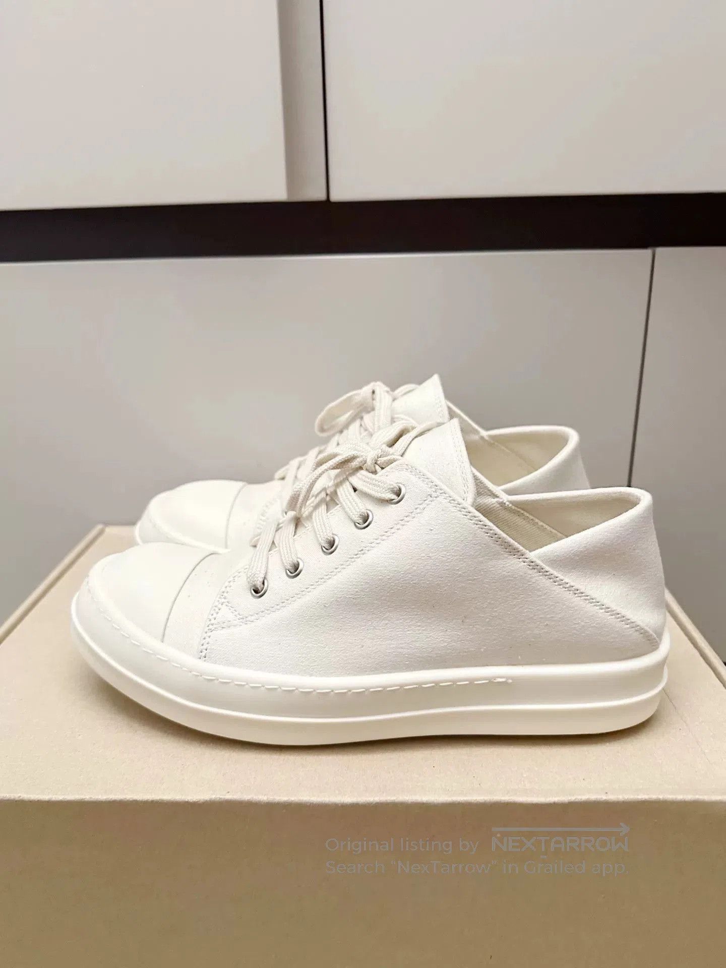 Rick Owens Rick Owens x Converse 24SS White Canvas. Size US 6.5 / EU 39-40 - 3 Thumbnail