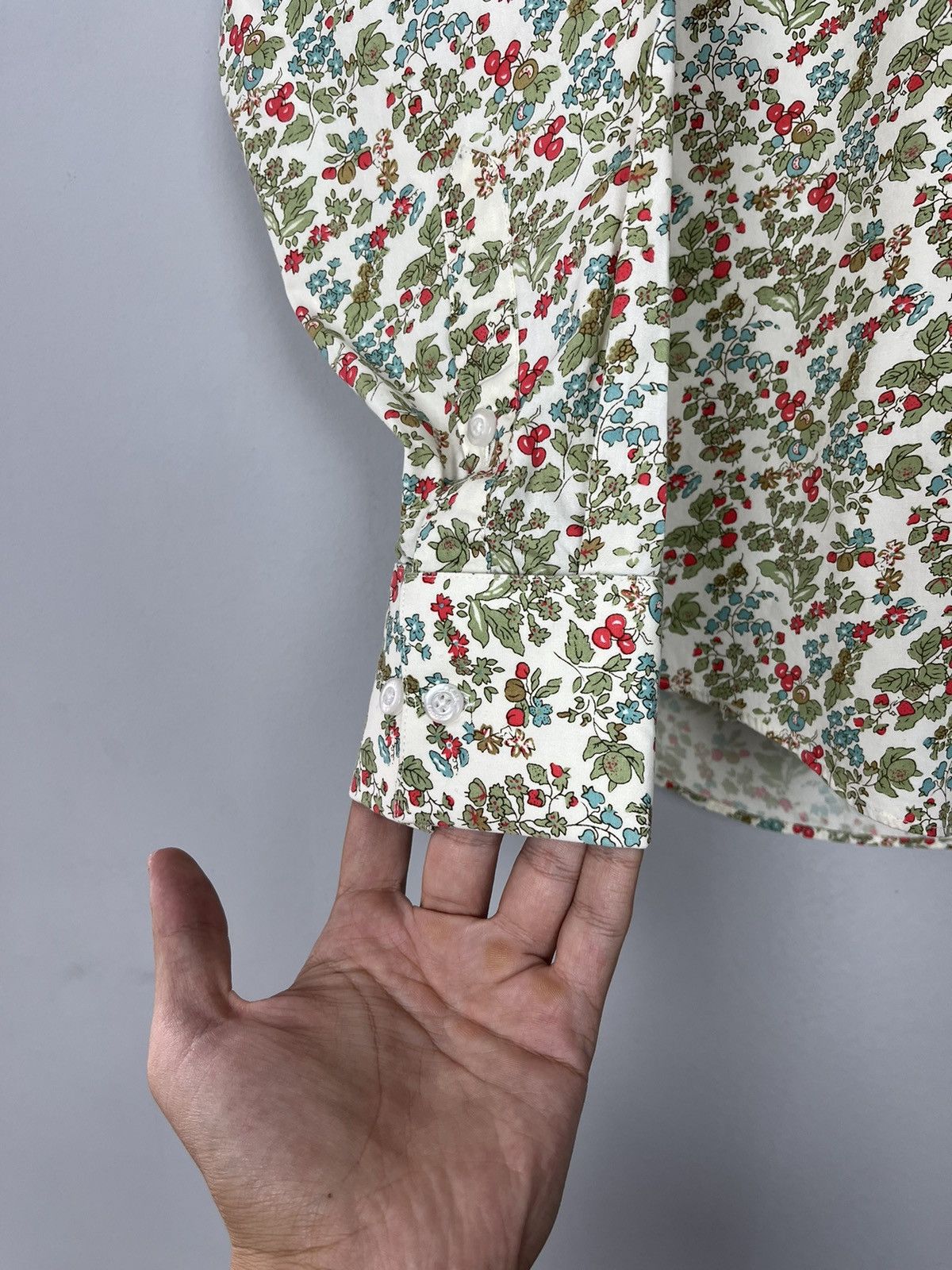 Paul Smith × Vintage Paul Smith London Vintage Floral Cotton Long Sleeve Shirt Size US L / EU 52-54 / 3 - 5 Thumbnail