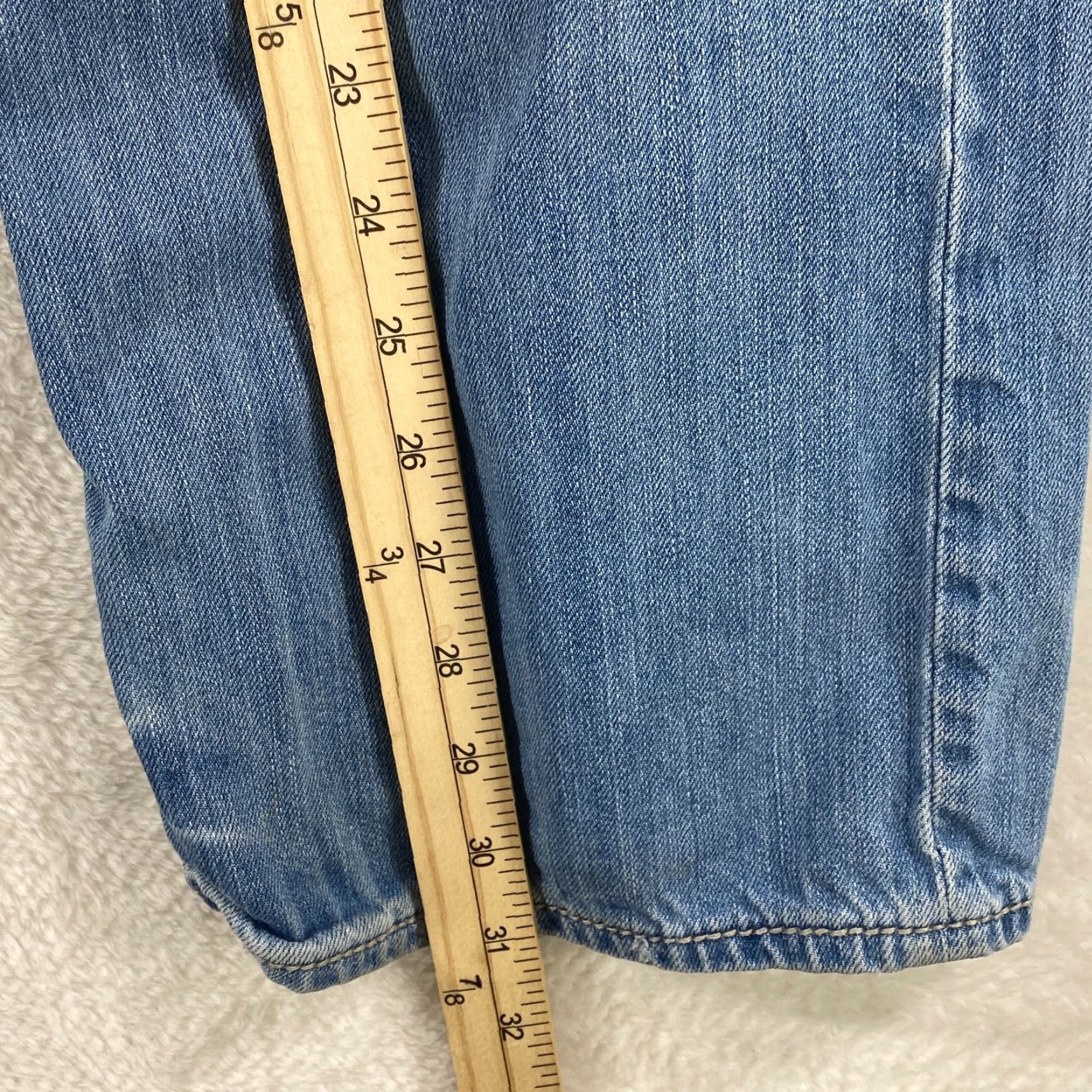 Vintage Buckle Buckle BKE Derek Jeans 34 R Distressed Denim Blue Embroidered Thick Stitch Mens Straight Fit 5-Pocket Design Cotton Denim Size US 34 / EU 50 - 5 Thumbnail