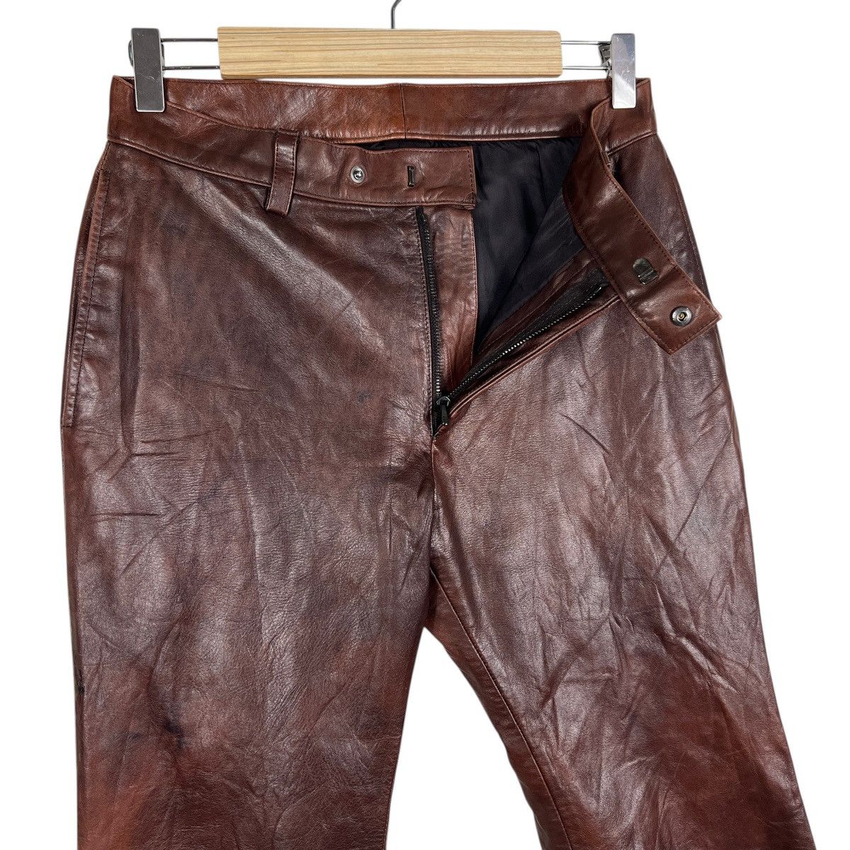 Japanese Brand 🔥 BIGLIDUE LEATHER TROUSER PANT MADE IN JAPAN Size US 29 - 5 Thumbnail