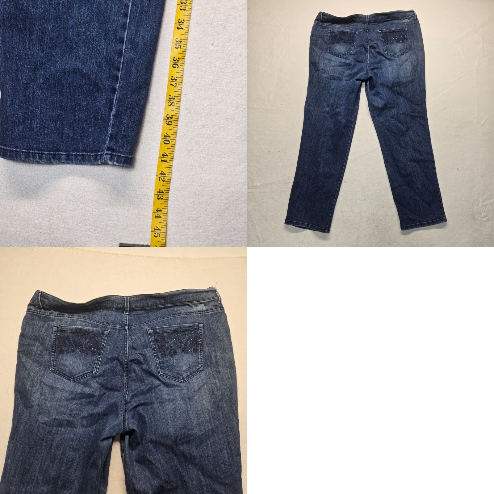 Gloria Vanderbilt Gloria Vanderbilt Amanda Plus Size Jeans Dark Wash Denim Pants 22W Women Size 40" / US 18 - 8 Thumbnail
