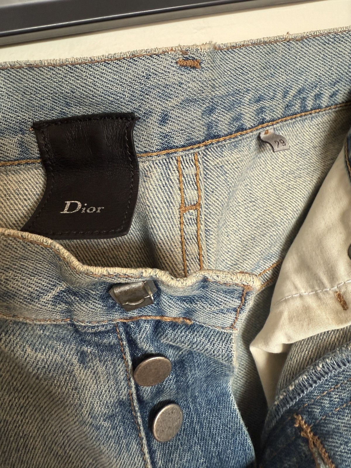 Dior Dior Hedi Slimane Crash Denim Size US 29 - 4 Thumbnail