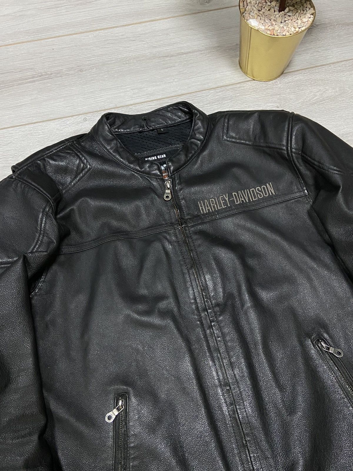 Vintage Harley Davidson big logo vintage leather racing jacket Size US L / EU 52-54 / 3 - 4 Thumbnail
