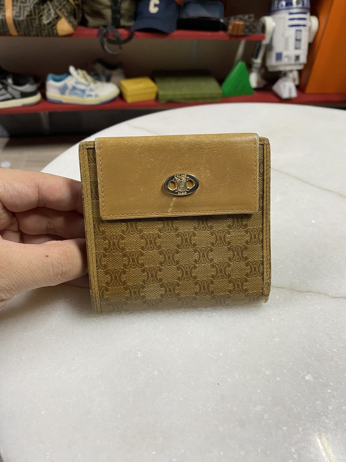 Celine Celine Monogram Leather Women’s Bifold Wallet Preowned Size ONE SIZE - 8 Thumbnail