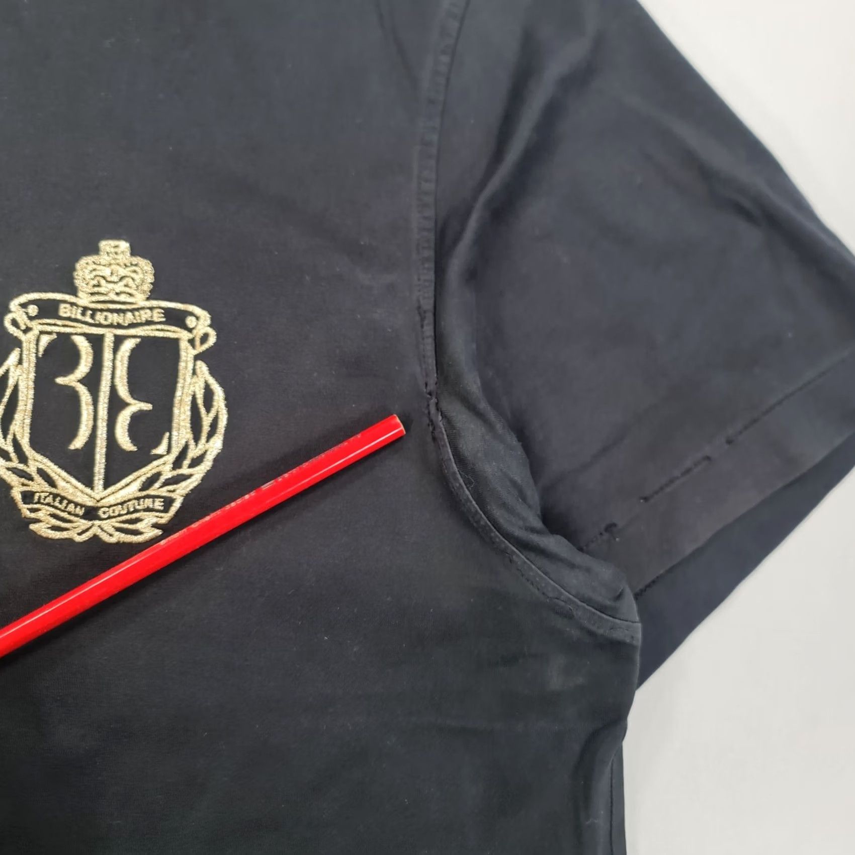 Vintage Billionaire Couture T Shirt Mens Black XXL Embroidered Logo Short Sleeve Crew Neck 100% Cotton Jersey Made In Italy Size US XXL / EU 58 / 5 - 5 Thumbnail