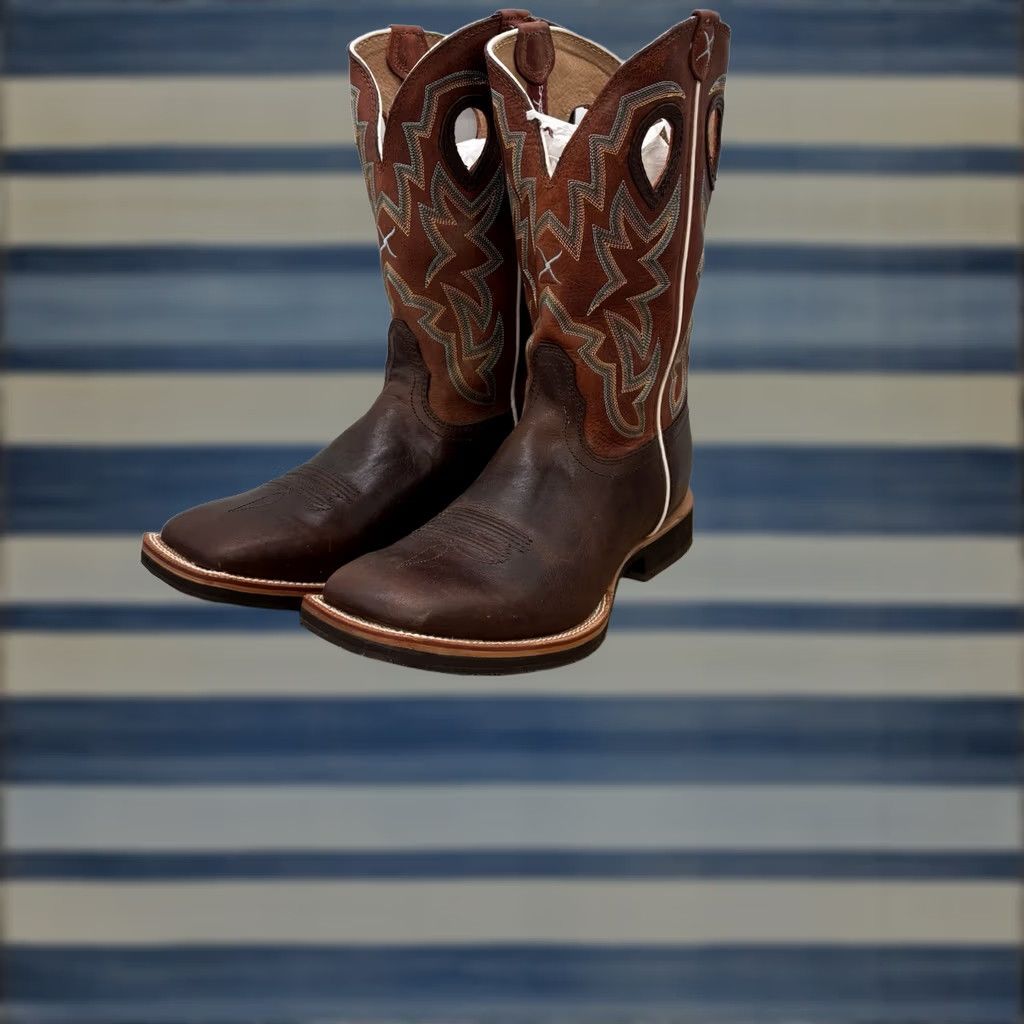 Twisted X VINTAGE Twisted Boots Mens 11D Workwear Cowboy Leather Outdoor Brown MHM0014 New Size US 11 / EU 44 - 1 Thumbnail