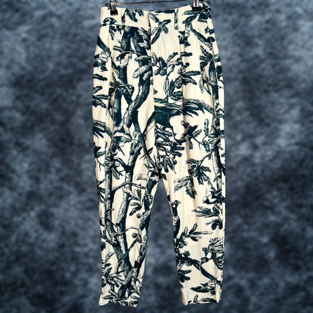 MAX&Co. Max & Co. Womens Tropical Print High-Waisted Pants Size 26 in Waist Size 26" / US 2 / IT 38 - 1 Thumbnail
