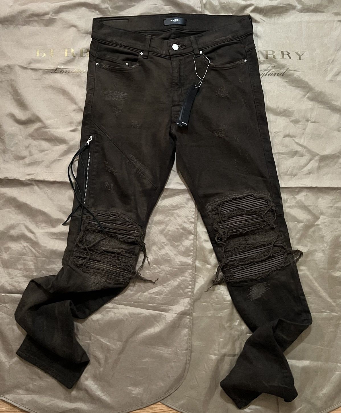 Amiri Amiri mx1 skinny distressed brown size 34 Size US 34 / EU 50 - 1 Thumbnail