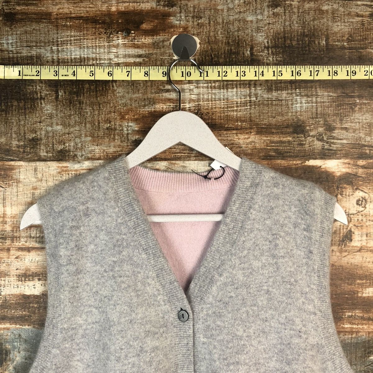 Homespun Knitwear × Japanese Brand Japanese Brand vintage Grey Vest Knitwear #A1996 Size M / US 6-8 / IT 42-44 - 4 Thumbnail