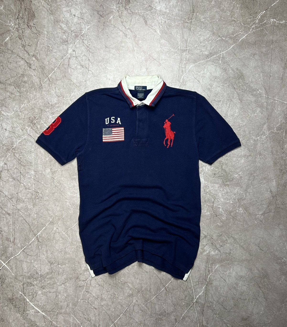 Polo Ralph Lauren × Ralph Lauren × Vintage Vintage Polo Ralph Lauren USA Polo Shirt Size US S / EU 44-46 / 1 - 2 Thumbnail
