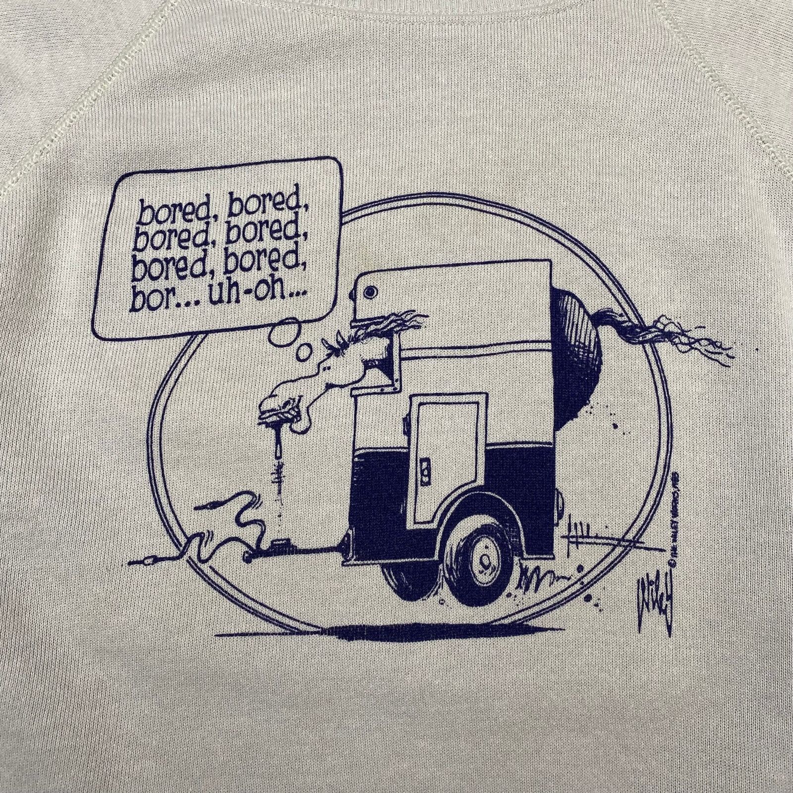 Hanes × Vintage VTG 1985 The Wiley Works Horse Cartoon Sweatshirt Men's M Size US M / EU 48-50 / 2 - 3 Thumbnail