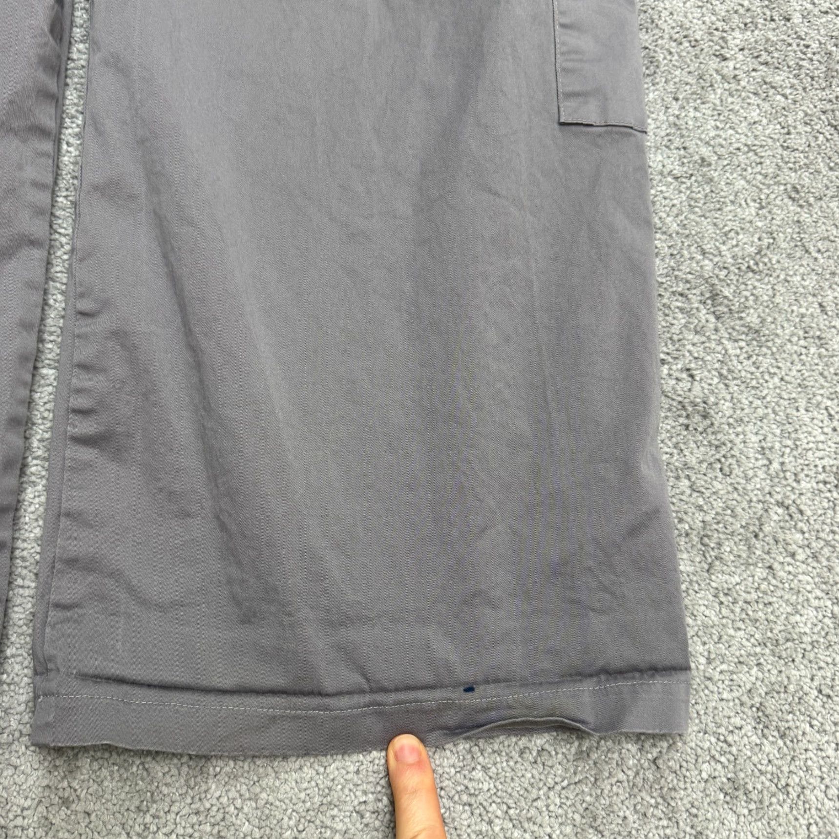Vintage Edikted Cargo Pants Womens Small Gray Wide-Leg Cotton Pockets Zip Button Low Rise Casual Travel Spring Fall Summer Baggy Size 28" / US 6 / IT 42 - 4 Thumbnail