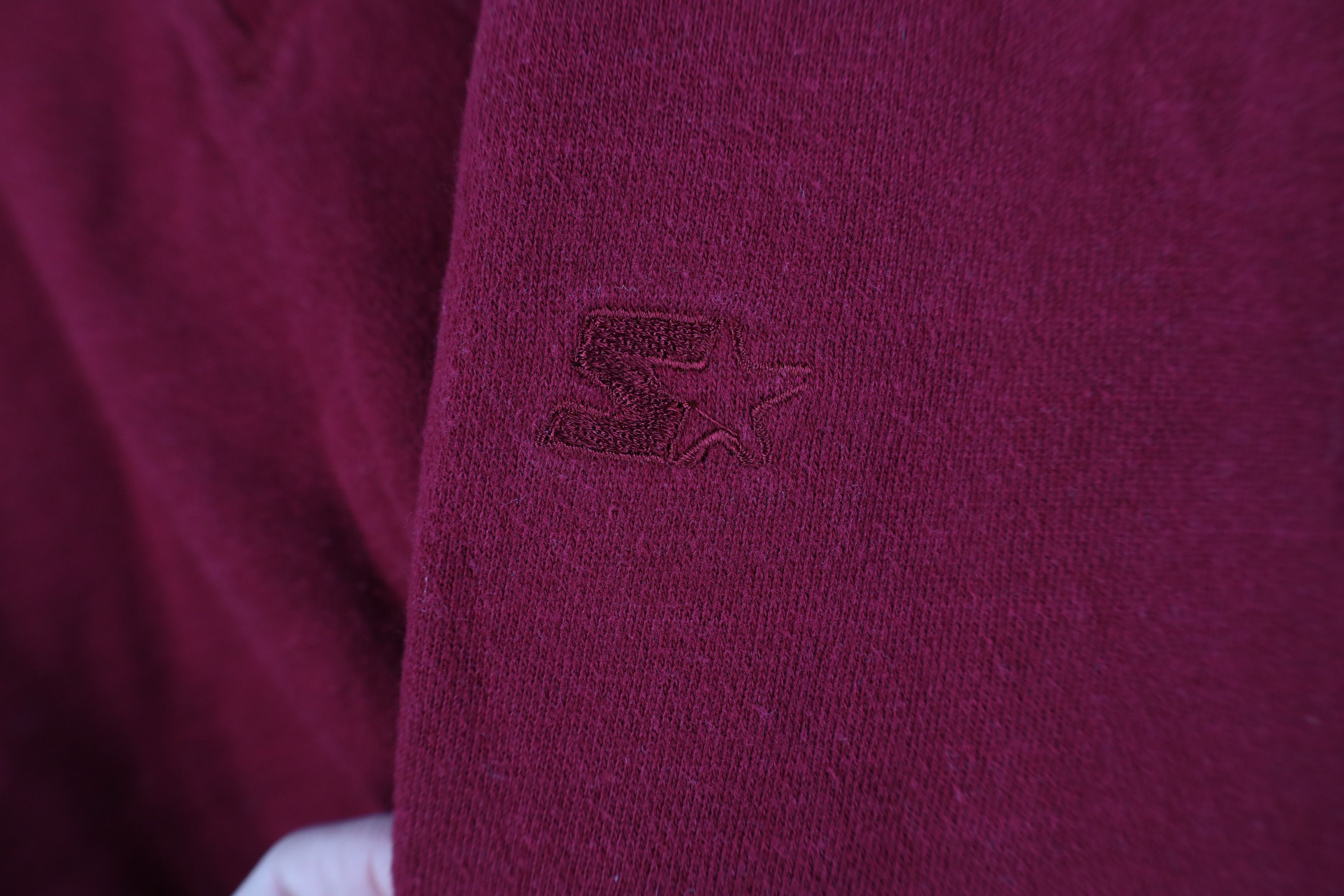 Starter Vintage 90s Starter Blank Monochrome Crewneck Sweatshirt Red Size US XL / EU 56 / 4 - 4 Thumbnail