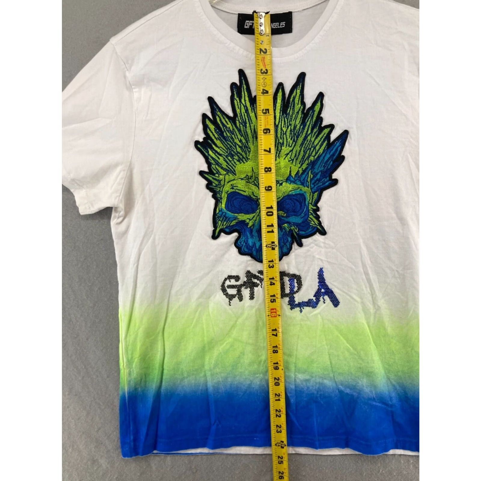 Vintage GFTD Mens TShirt Medium Skull Ombre Size US M / EU 48-50 / 2 - 4 Thumbnail
