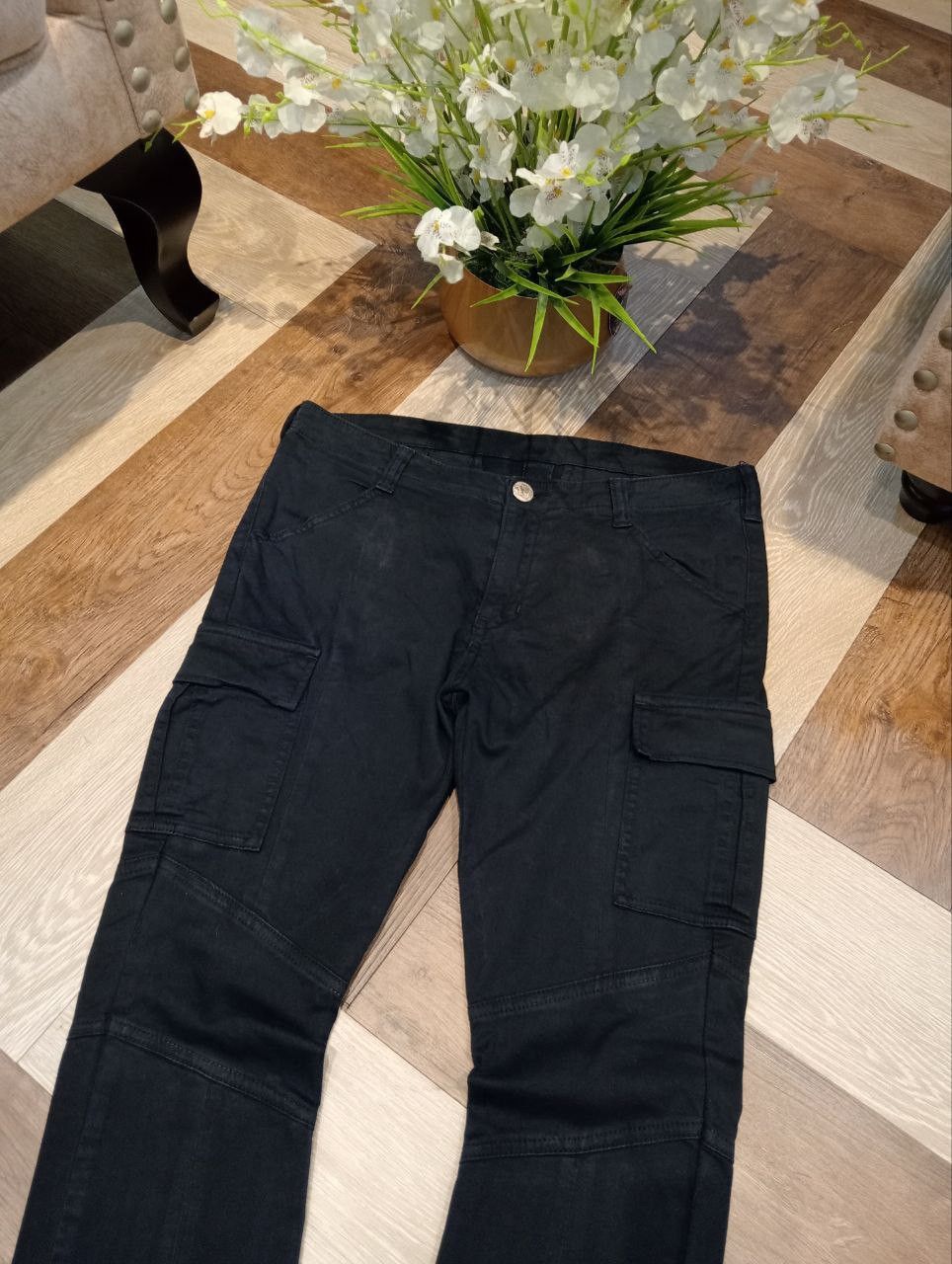 BUFFALO BOBS BUFFALO BOBS CRYSTAL ANKLE ZIP CARGO PANTS - BLACK Size US 33 - 4 Thumbnail