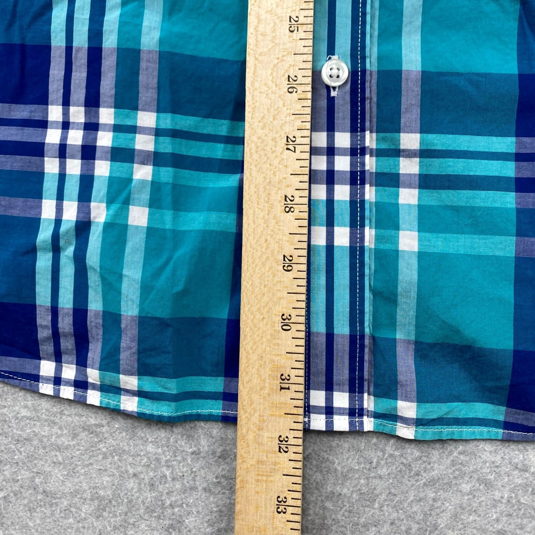 J.Crew VINTAGE? No. J.CREW Blue Plaid Button-Up Shirt Mens L Long Sleeve Pocket Cotton Lightweight Bre edth? Size US L / EU 52-54 / 3 - 7 Thumbnail