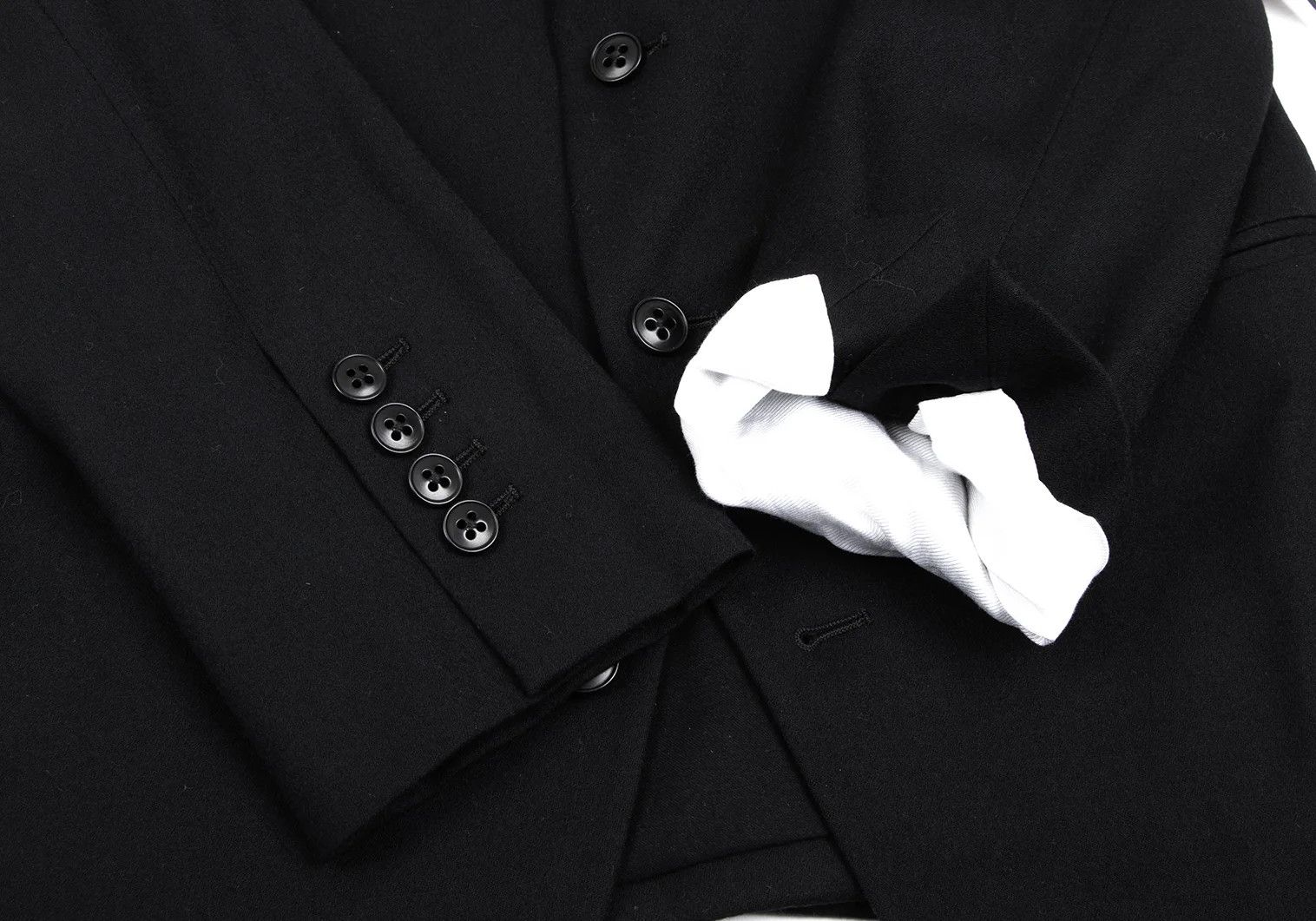 Ann Demeulemeester Wool Strap Design Jacket in Black, Size XXS Size US XXS / EU 40 - 8 Thumbnail