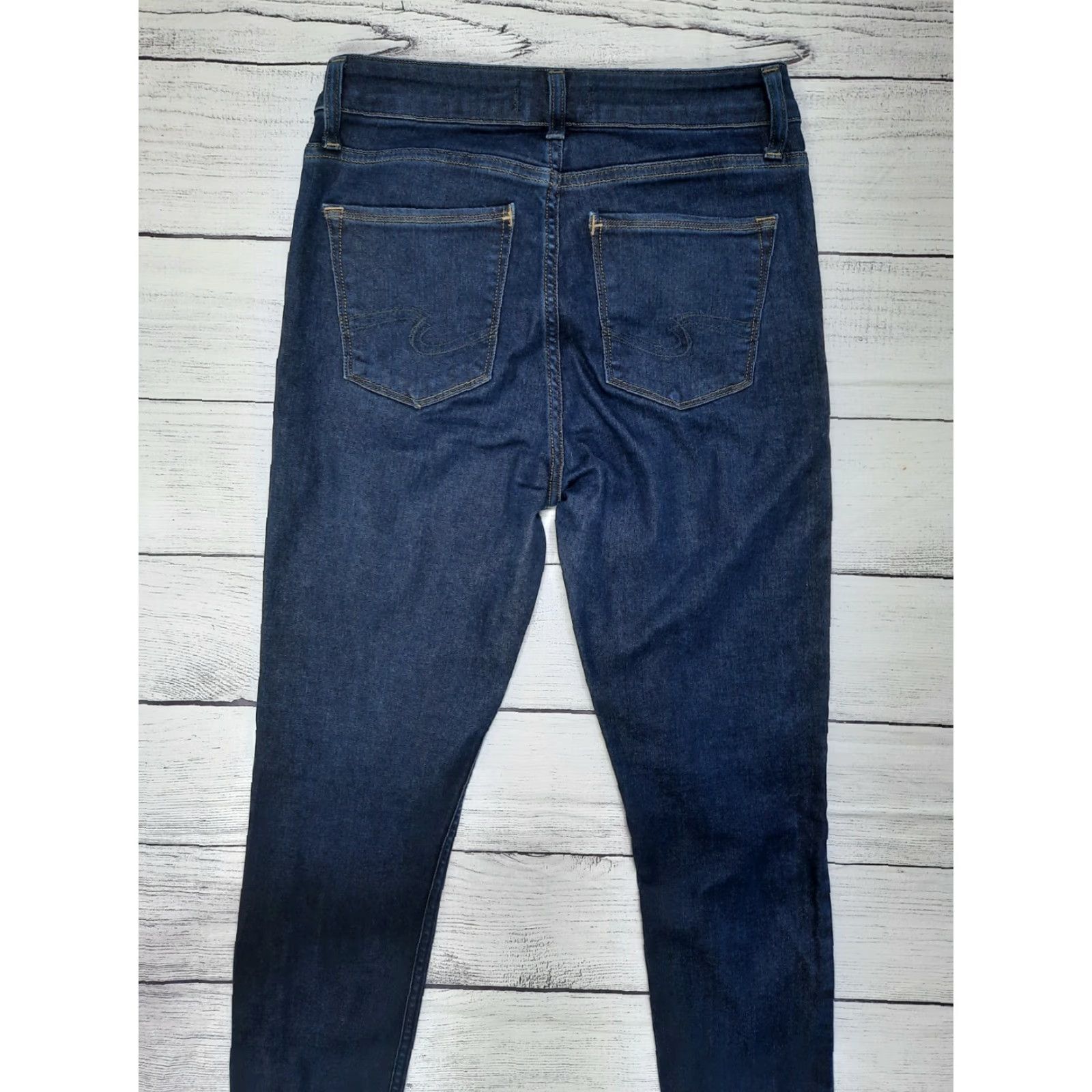 Silver Jeans Co. VINTAGE Silver Jeans Mazy Skinny Jeans Women 26 x 29 High Rise Stretch Dark Denim Blue 5-Pocket Mens? Size 26" / US 2 / IT 38 - 3 Thumbnail