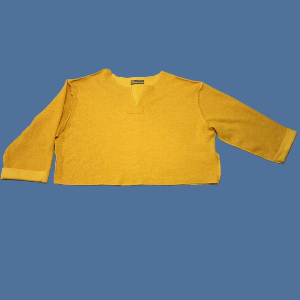 Urban Outfitters Urban Outfitters Sweater Womens Medium Yellow Boxy Cropped Knit Pullover Top Size M / US 6-8 / IT 42-44 - 1 Thumbnail