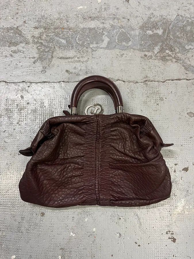 Dior 2000s Christian Dior Bordeaux Grained Red Leather Bag Size ONE SIZE - 3 Thumbnail