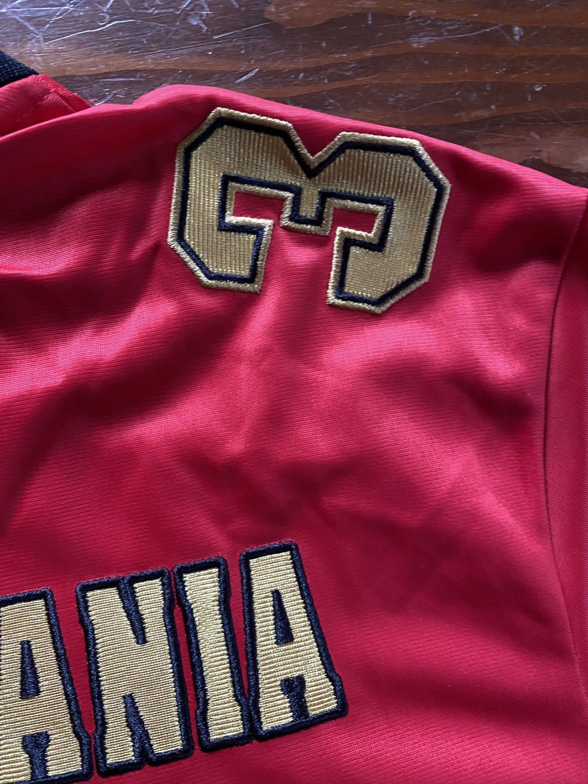 WWE 2019 WWE Wresltlemania 35 NY NJ Football Style Jersey Size US L / EU 52-54 / 3 - 8 Thumbnail