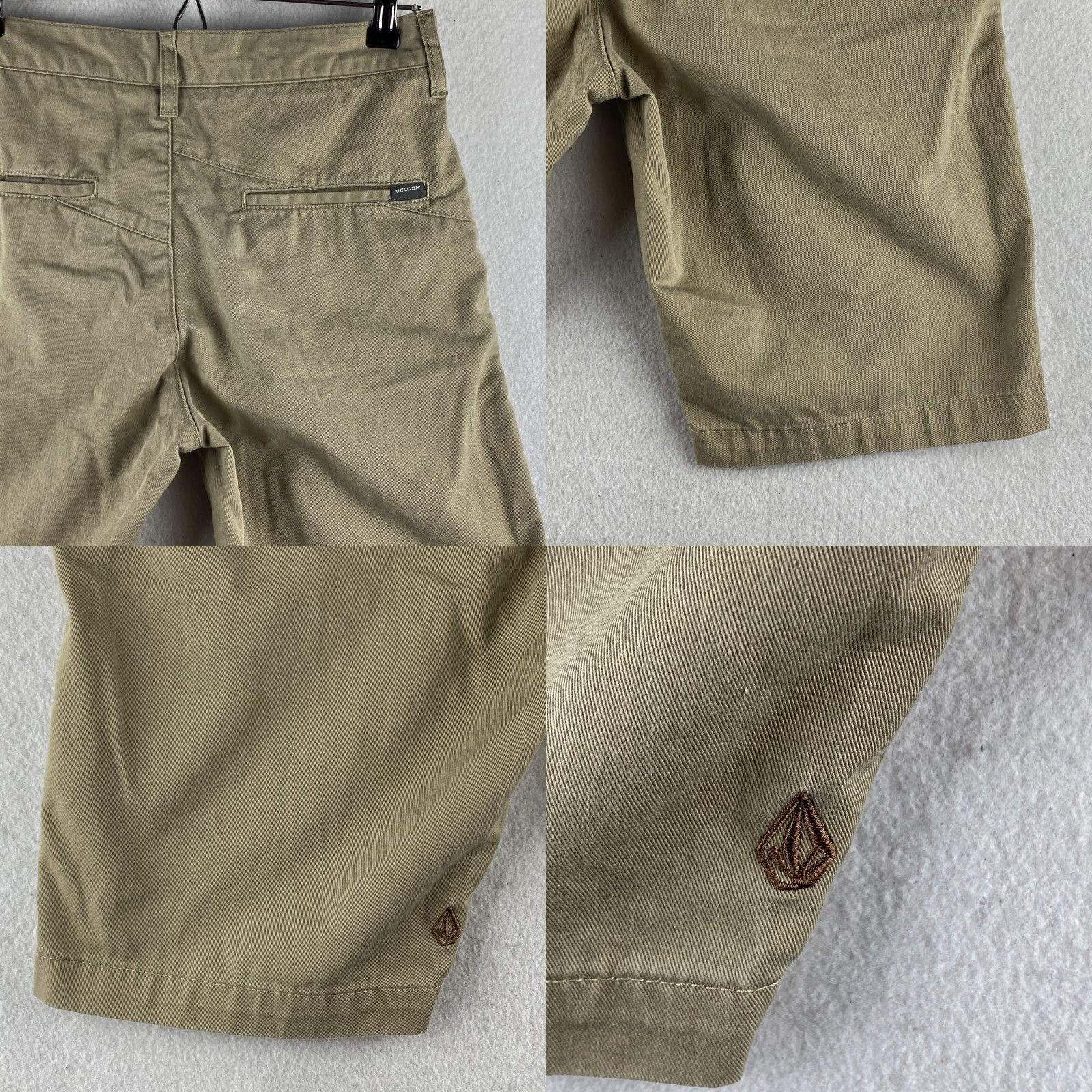Volcom Volcom Shorts Mens 28 Beige Chino Flat Front Slash Pockets Embroidered Logo Size US 28 / EU 44 - 10 Thumbnail