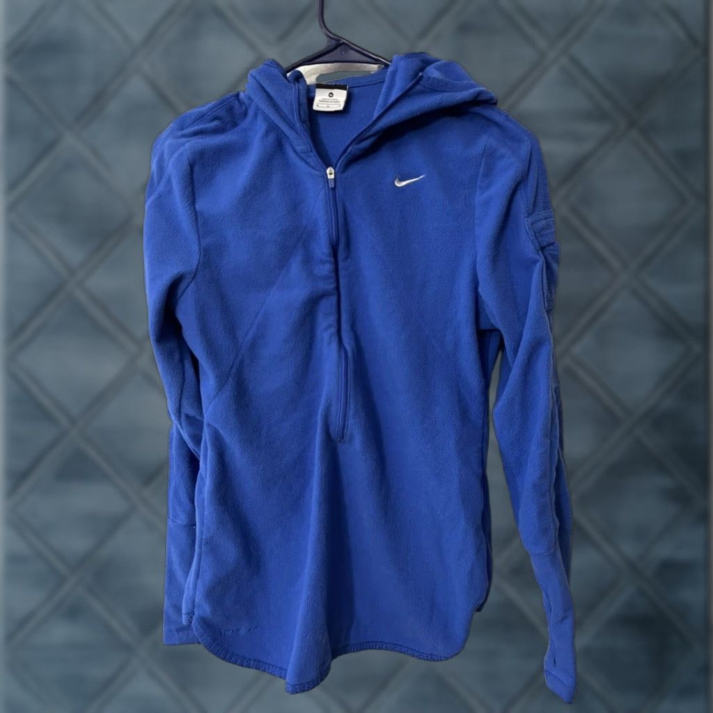 Nike VINTAGE Nike Therma Pullover Jacket Women's Fleece Blue Medium Size M / US 6-8 / IT 42-44 - 1 Thumbnail