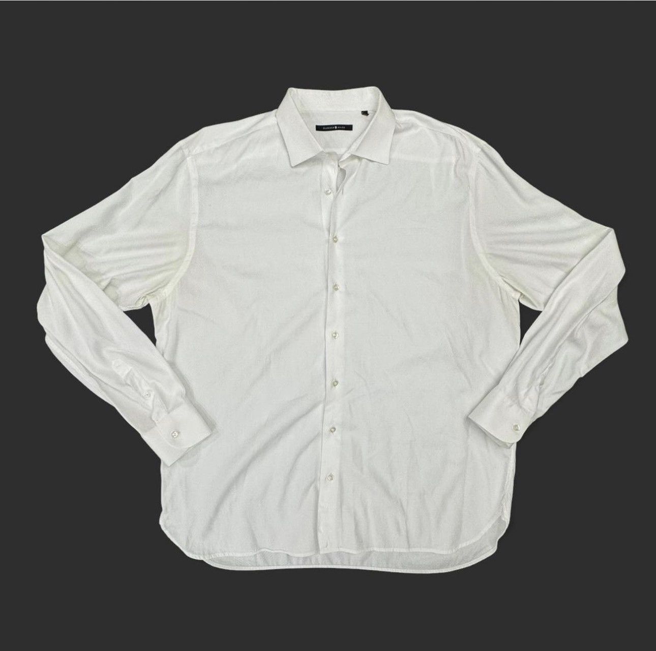 Other Hammer Made 46/18.5 White Jacquard Dress Shirt-LTD- Portugal Size US L / EU 52-54 / 3 - 4 Thumbnail