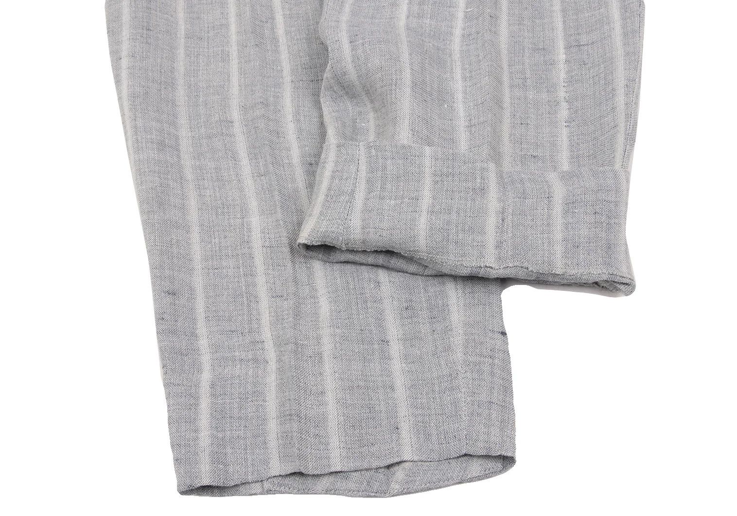 Yohji Yamamoto Yohji Yamamoto Linen-Blend Striped Tapered Pants Size US 38 / EU 54 - 12 Thumbnail