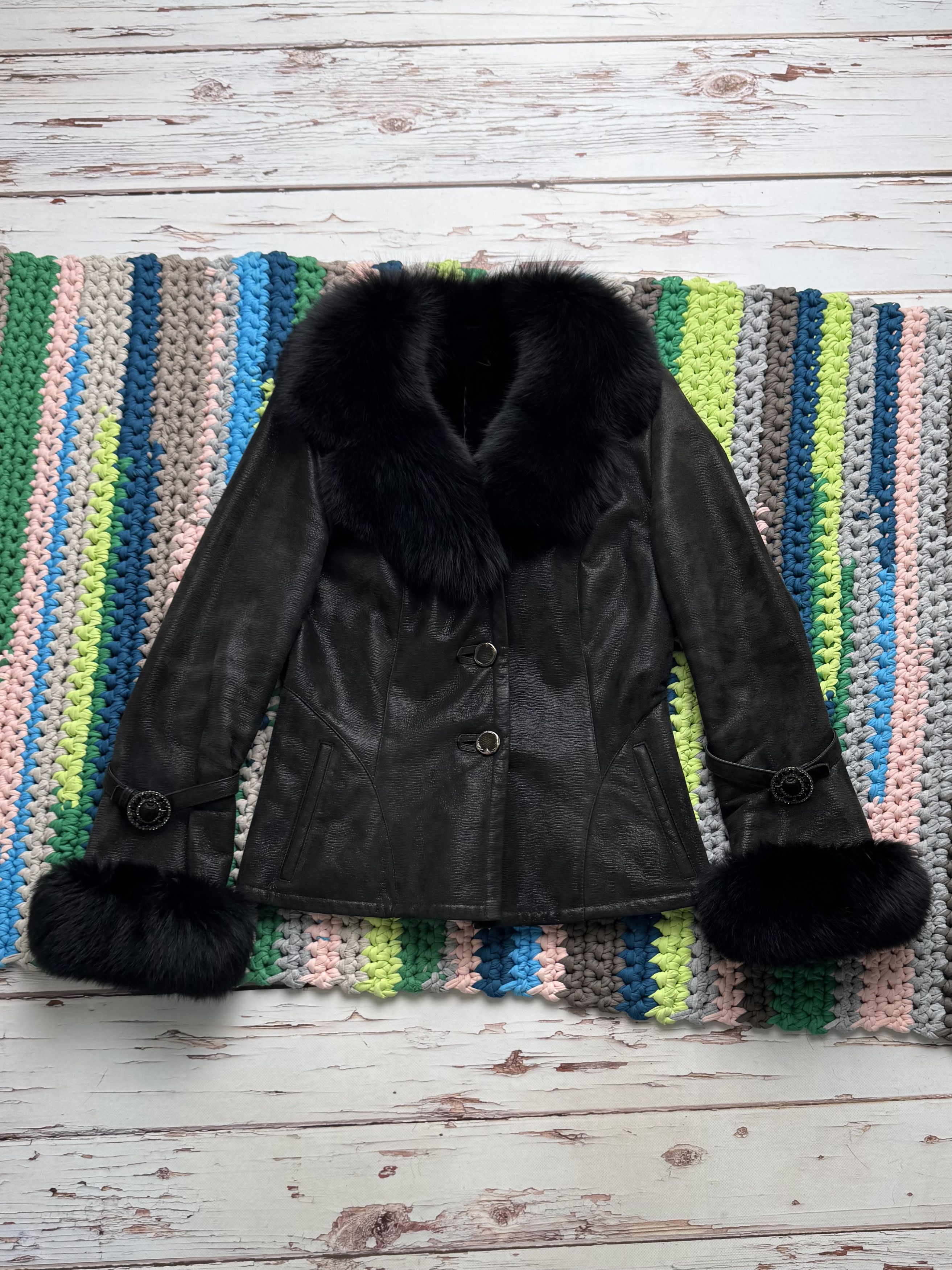 Vintage Vintage Real Sheepskin Cropped Jacket (D15)(D10) Size S / US 4 / IT 40 - 5 Thumbnail
