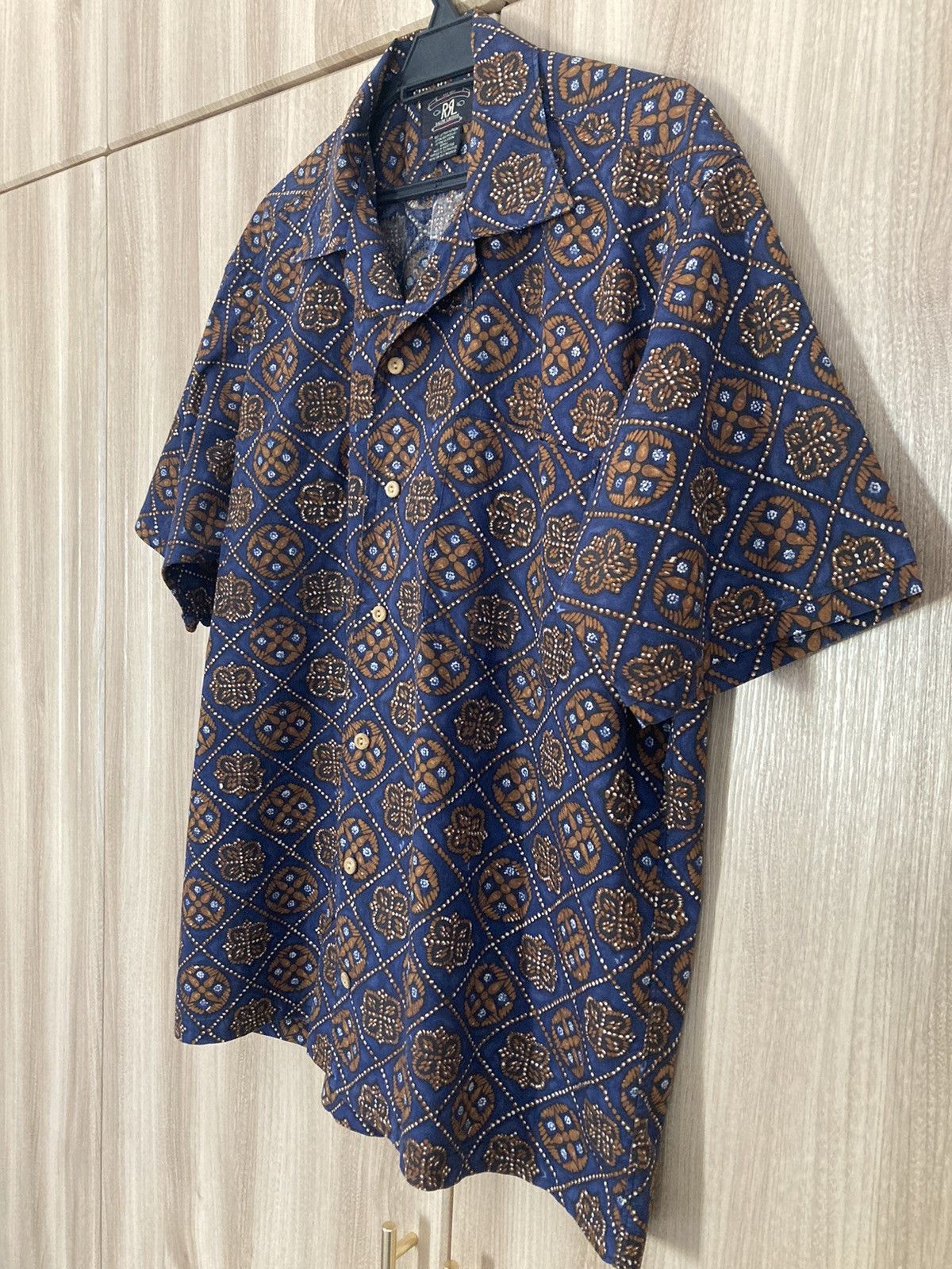 Polo Ralph Lauren Vtg 90s RRL Double RL Batik Club Shirt Size US M / EU 48-50 / 2 - 4 Thumbnail