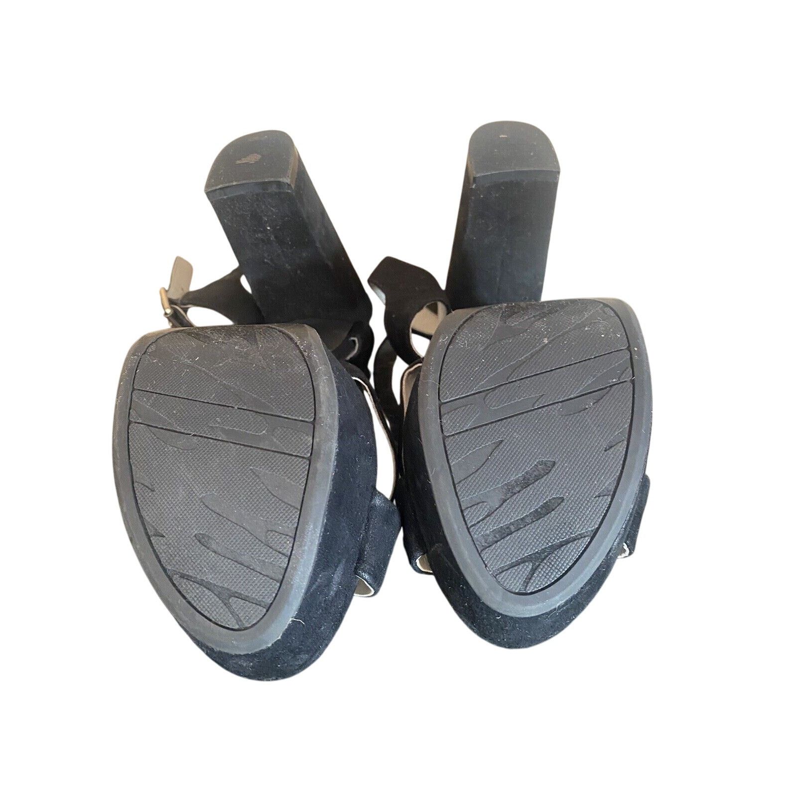 Anne Klein Anne Klein Block HeelsBlk Sz 7.5 Sandals 323703118 Size US 7.5 / IT 37.5 - 5 Thumbnail