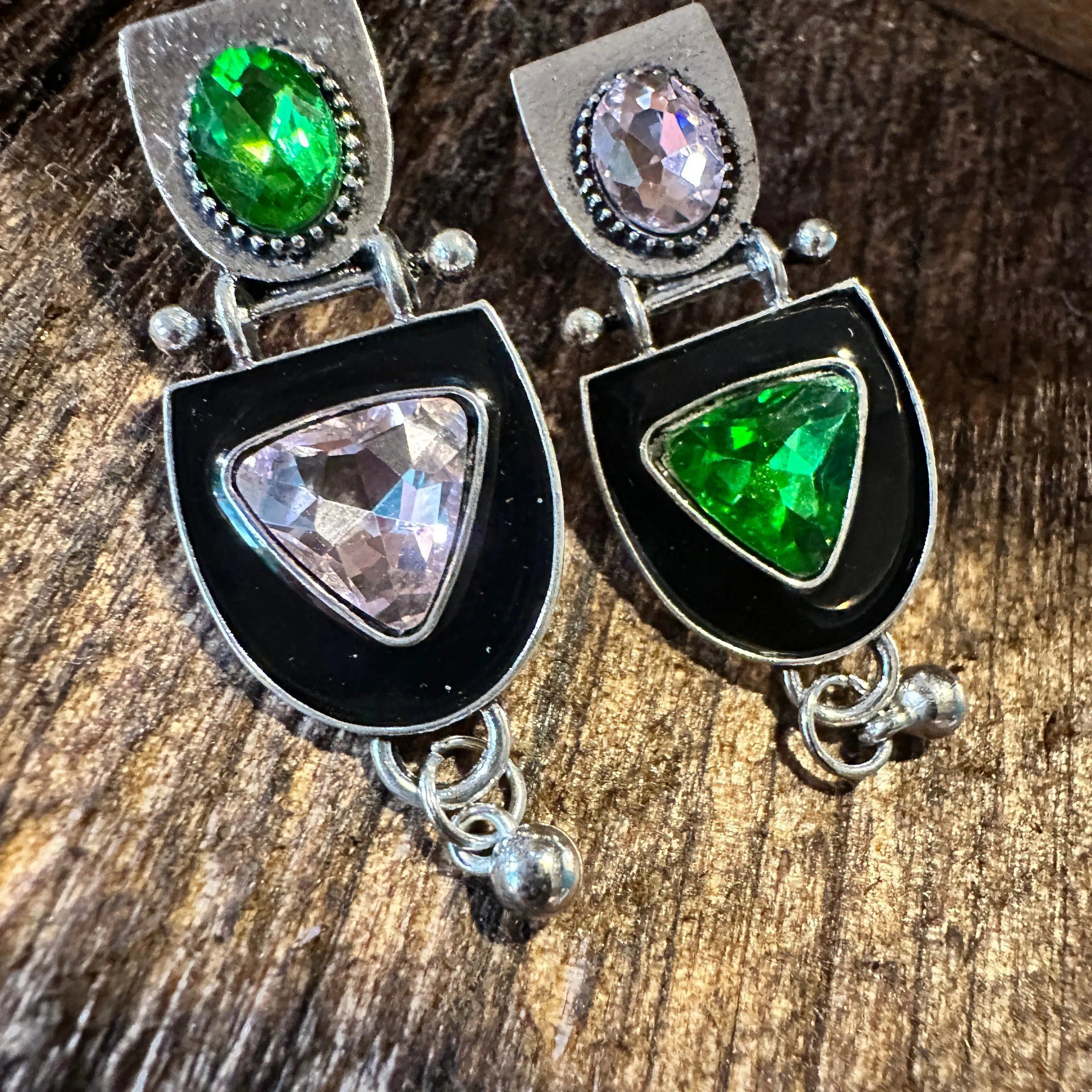 Other Boho Hippie Geometric Western Silver Drop Stud Earrings, Gre Size ONE SIZE - 6 Thumbnail
