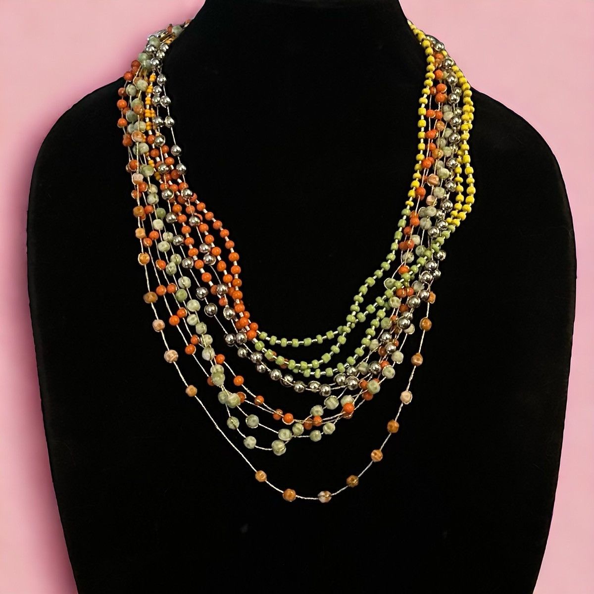 Other Multicolor layered multi strand bead necklace Size ONE SIZE - 1 Thumbnail