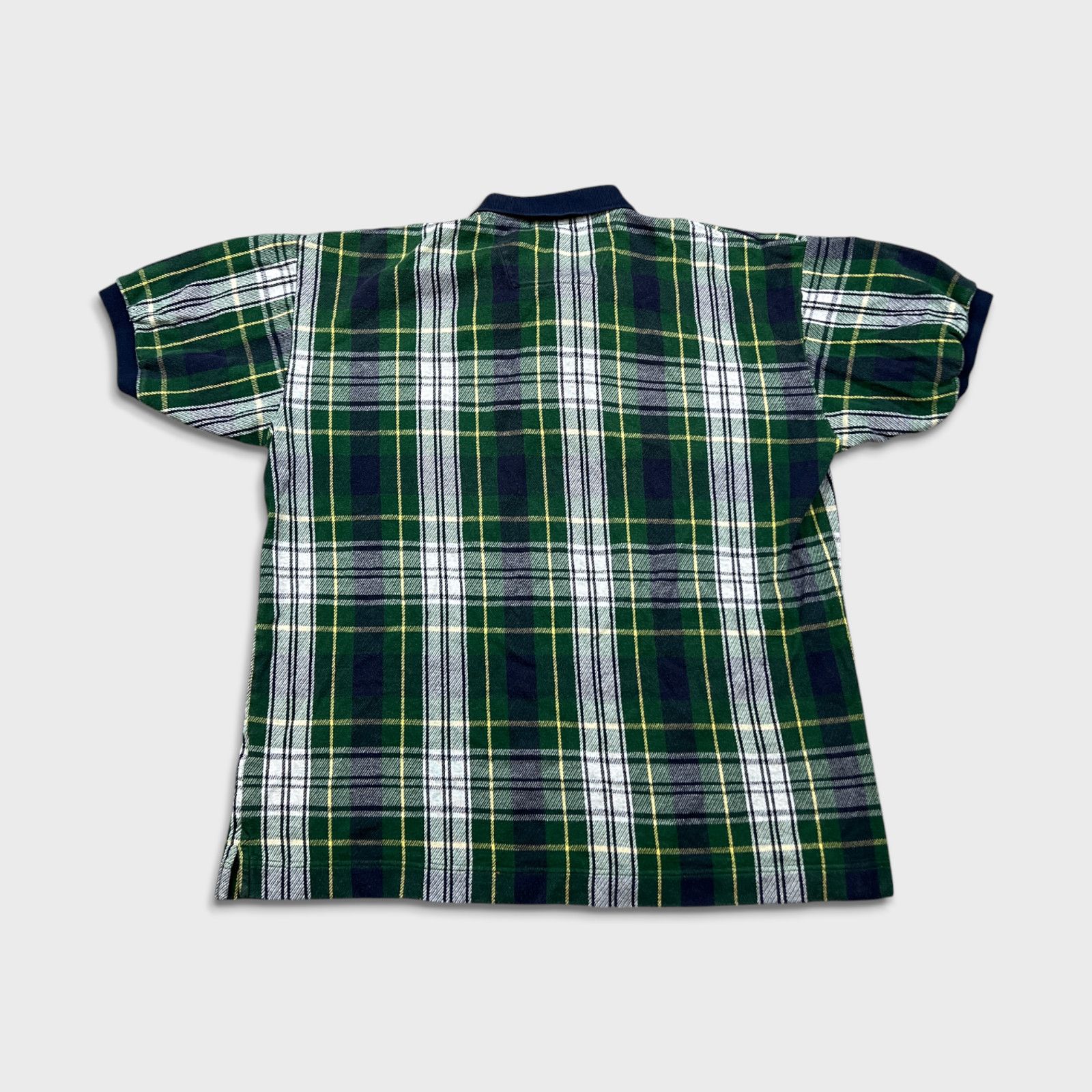 Nautica × Vintage VTG 90s Nautica Polo Shirt Large Plaid Checkered Preppy Tee Size US L / EU 52-54 / 3 - 5 Thumbnail