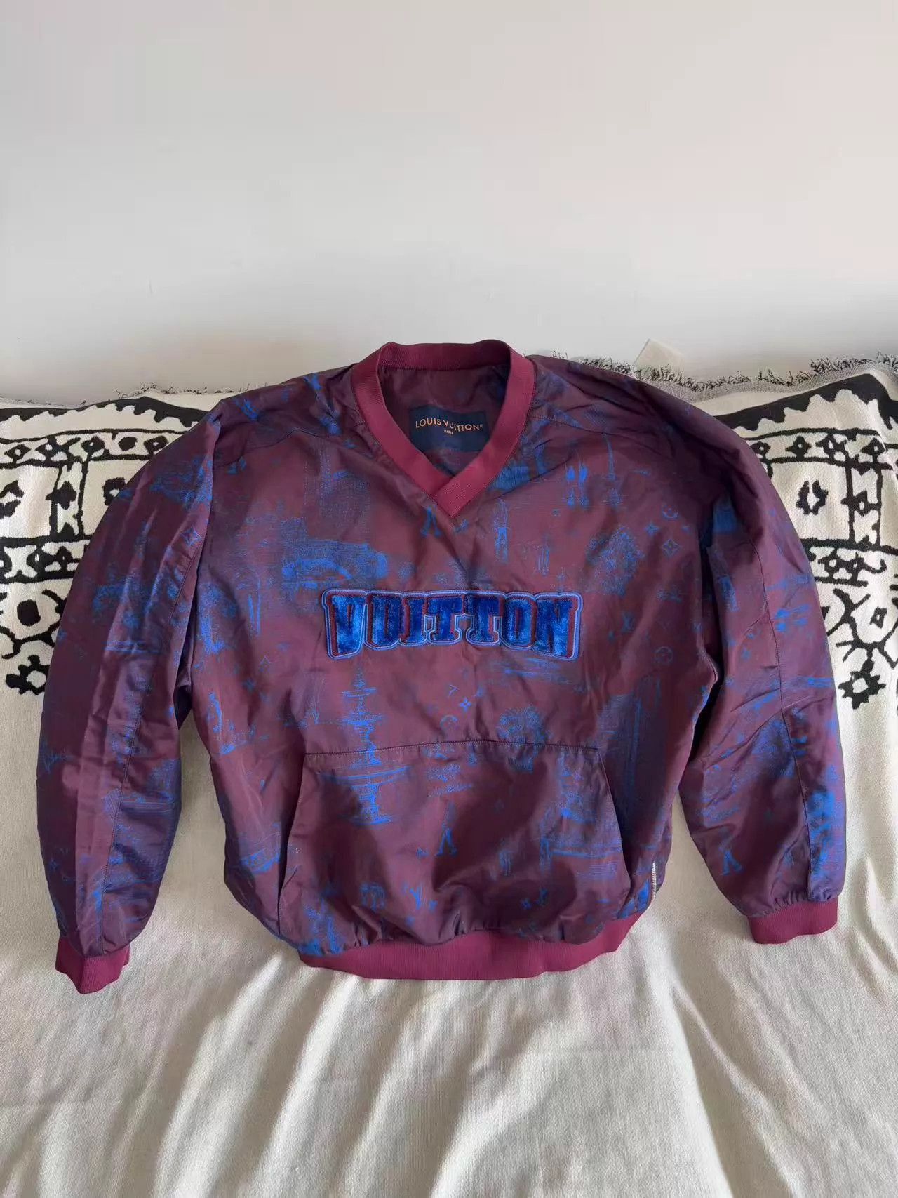 Louis Vuitton Purple Printed Long Sleeve Light Jacket Size US M / EU 48-50 / 2 - 1 Thumbnail