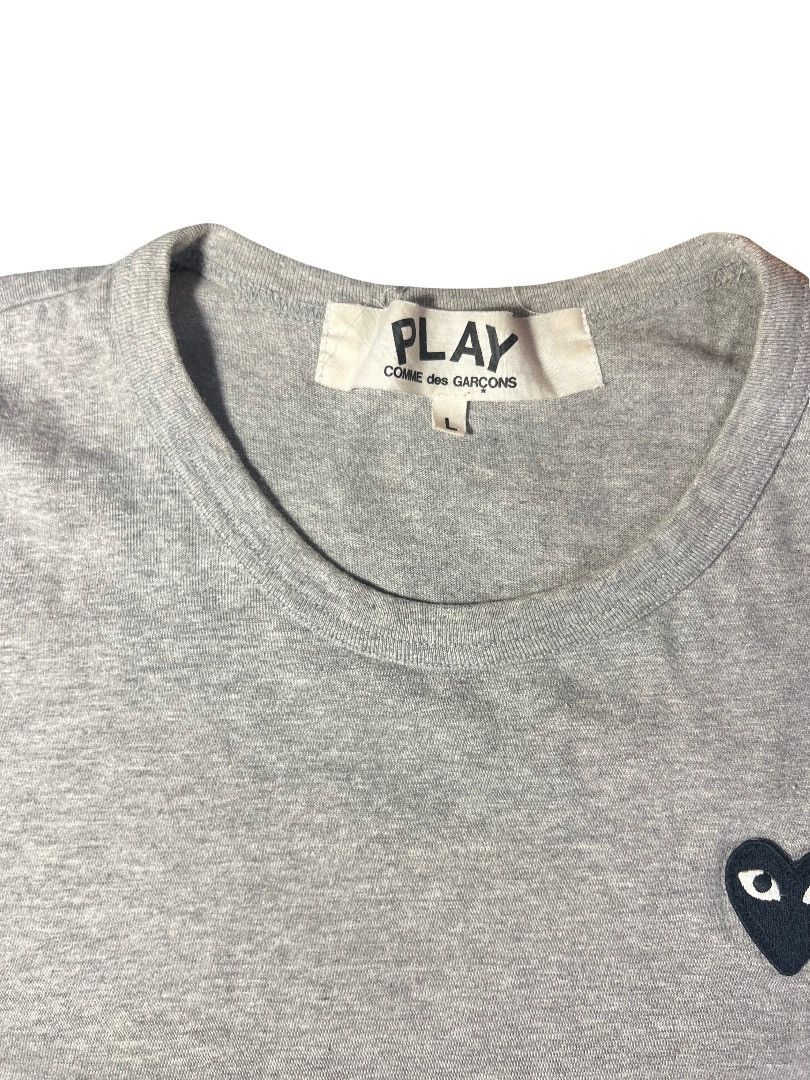 Comme des Garcons Comme des Garçons PLAY T-Shirt – Grey / Black Heart Size US L / EU 52-54 / 3 - 2 Thumbnail
