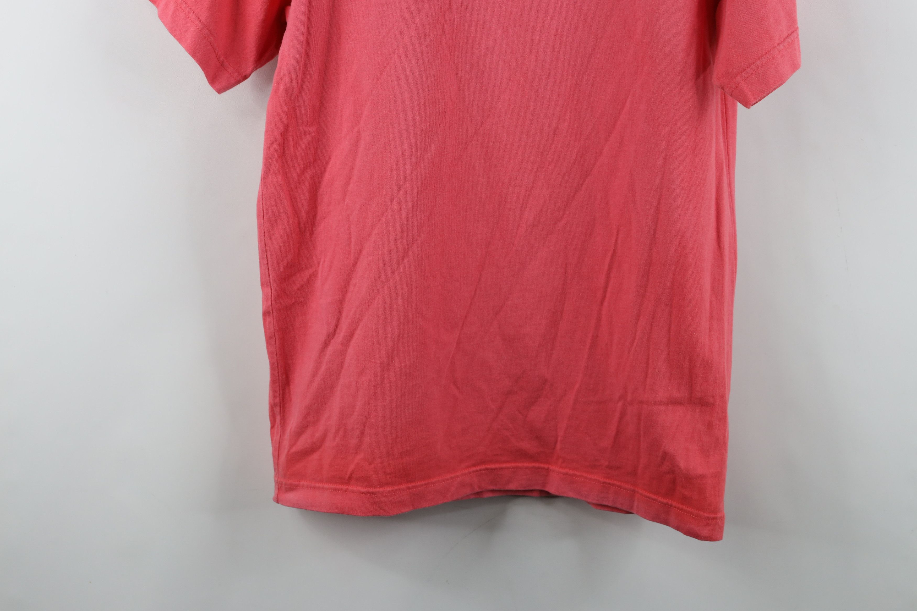 Vintage Vintage 90s Streetwear Blank Pocket T-Shirt Pink Cotton Size US S / EU 44-46 / 1 - 11 Thumbnail