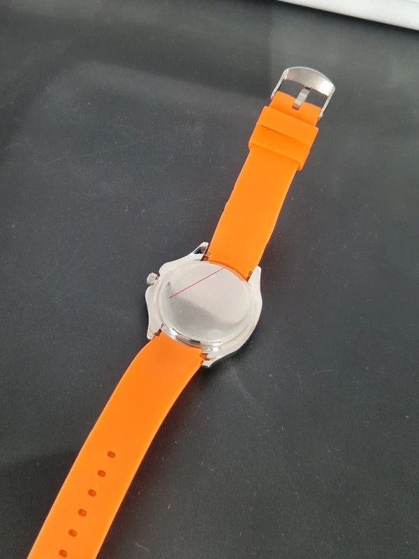 Other Steel 42mm Sport Aquanaut Watch Orange Silicone Strap Size 42 - 9 Thumbnail