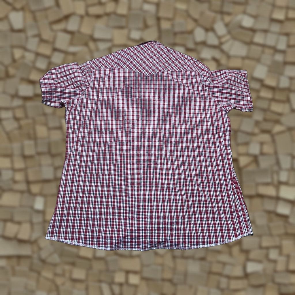 Wrangler Wrangler Shirt Mens 2XL Red White Plaid Button Up Western Shirt Size US XXL / EU 58 / 5 - 1 Thumbnail