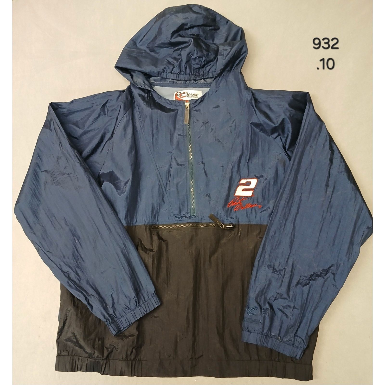 Chase Authentics Chase (2XL) Vintage NASCAR #2 R. Wallace Windbreaker Jacket Size US XXL / EU 58 / 5 - 1 Thumbnail