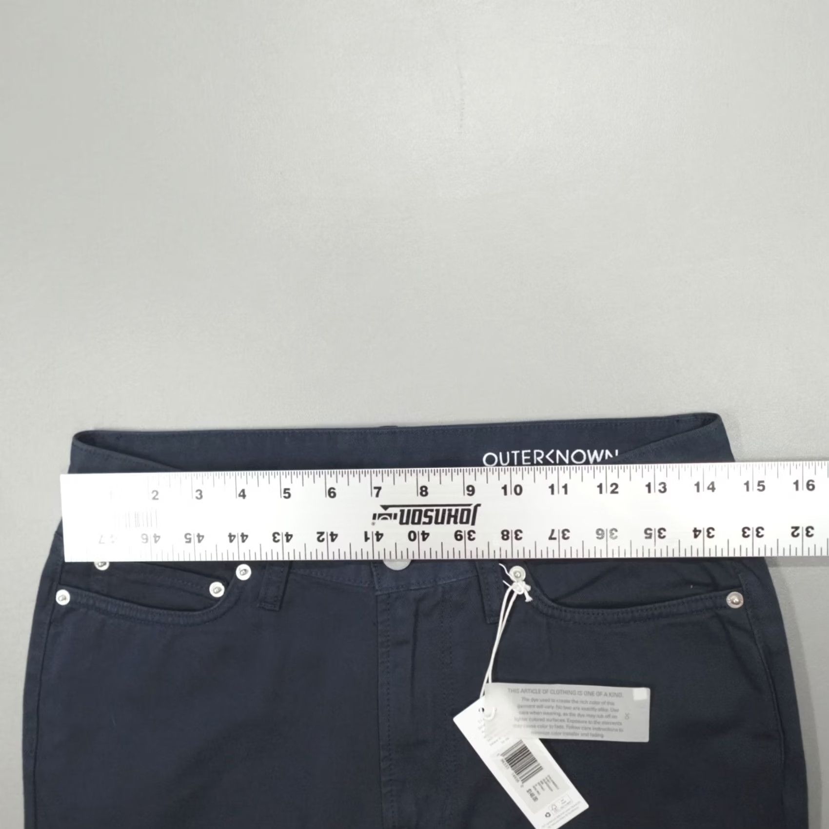 Outerknown Outerknown Slim Fit Roamer Chino Pant Men's Size 28 100% Organic Cotton MRN Blue, Slim, Chino, Pants, Regular, Casual, Workwear, Logo, Blue, 31 Inseam Size US 28 / EU 44 - 5 Thumbnail
