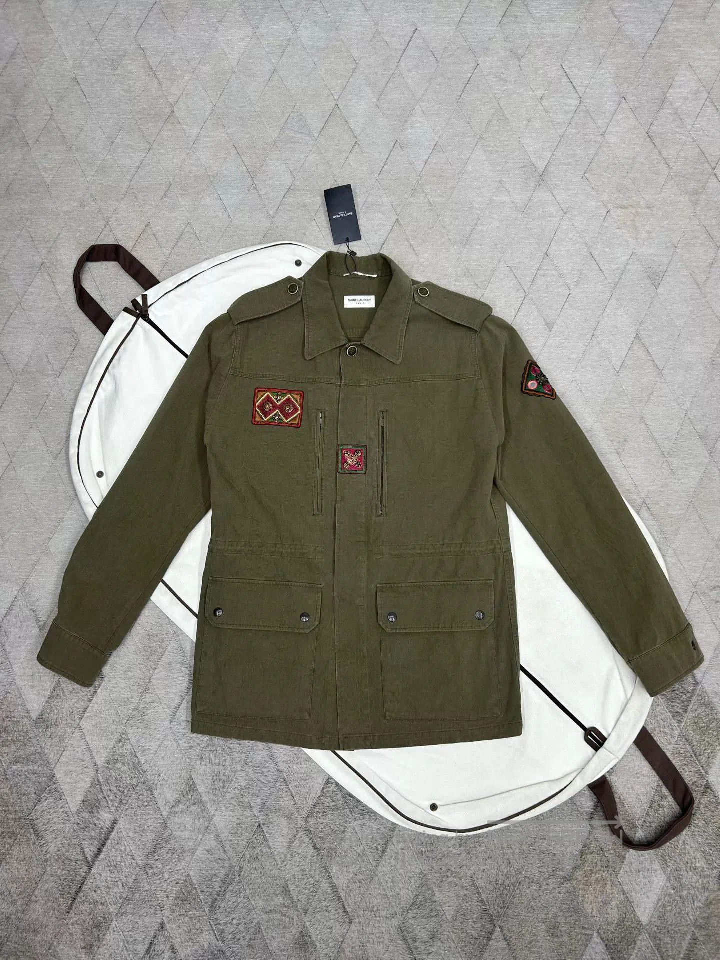 Saint Laurent Paris Saint Laurent SLP Bead Embroidery Safari Jacket. Size US M / EU 48-50 / 2 - 1 Thumbnail