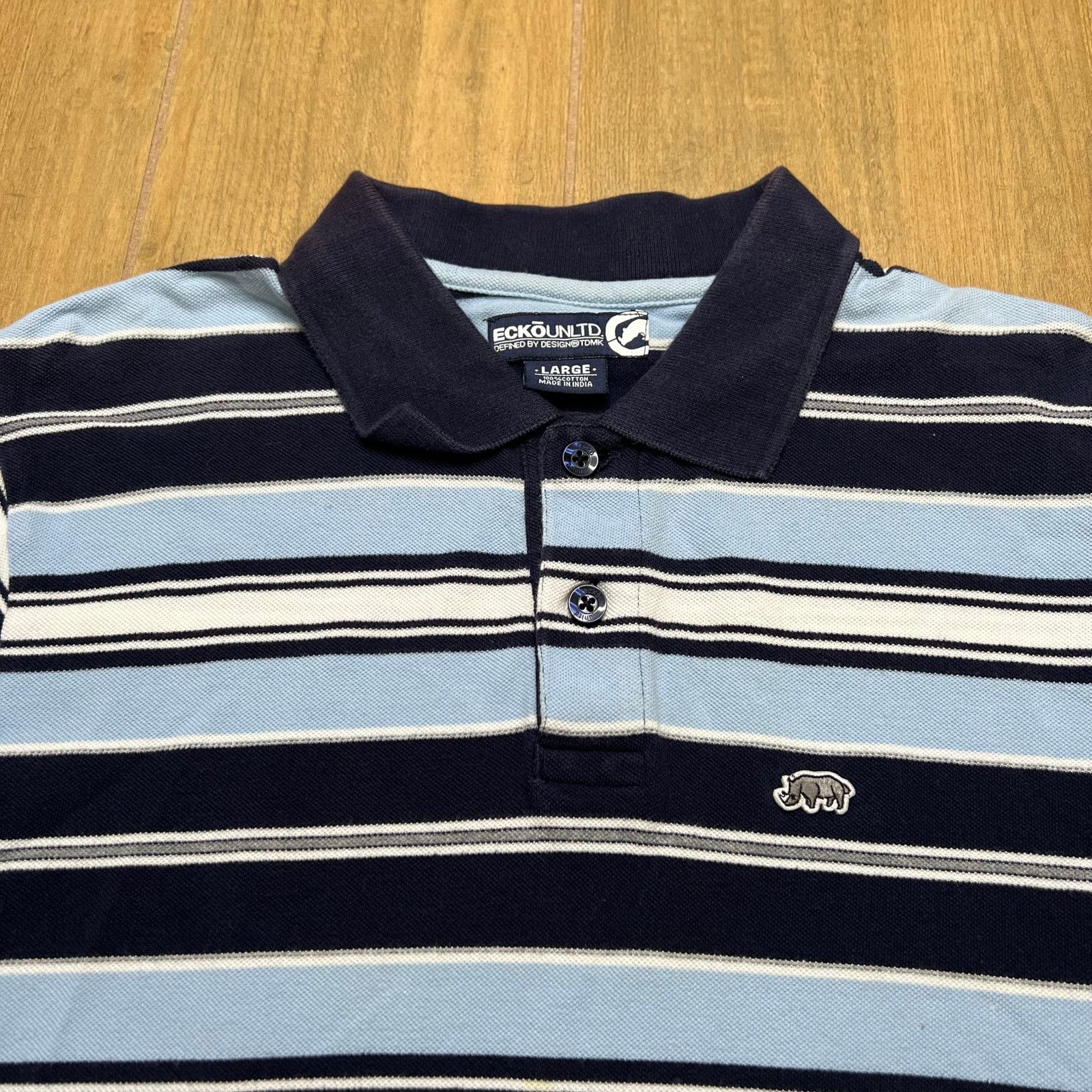 Ecko Unltd. Vintage Y2K Ecko Unltd Striped Polo Shirt Men's Sz L Size US L / EU 52-54 / 3 - 2 Thumbnail