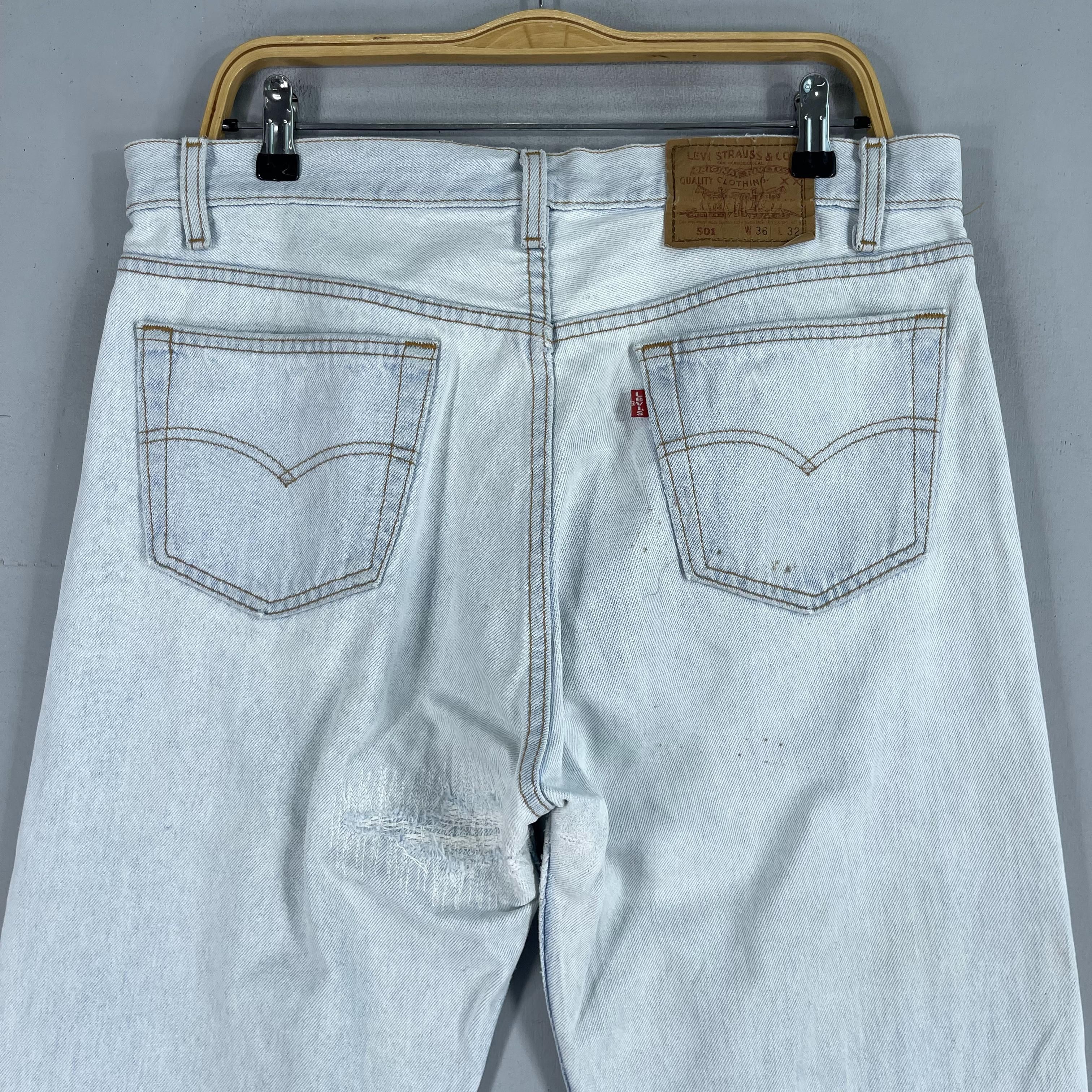 Levi's × Vintage Size 35 Vintage Levis 501 Reconstruct Distressed Jeans Size US 35 - 11 Thumbnail