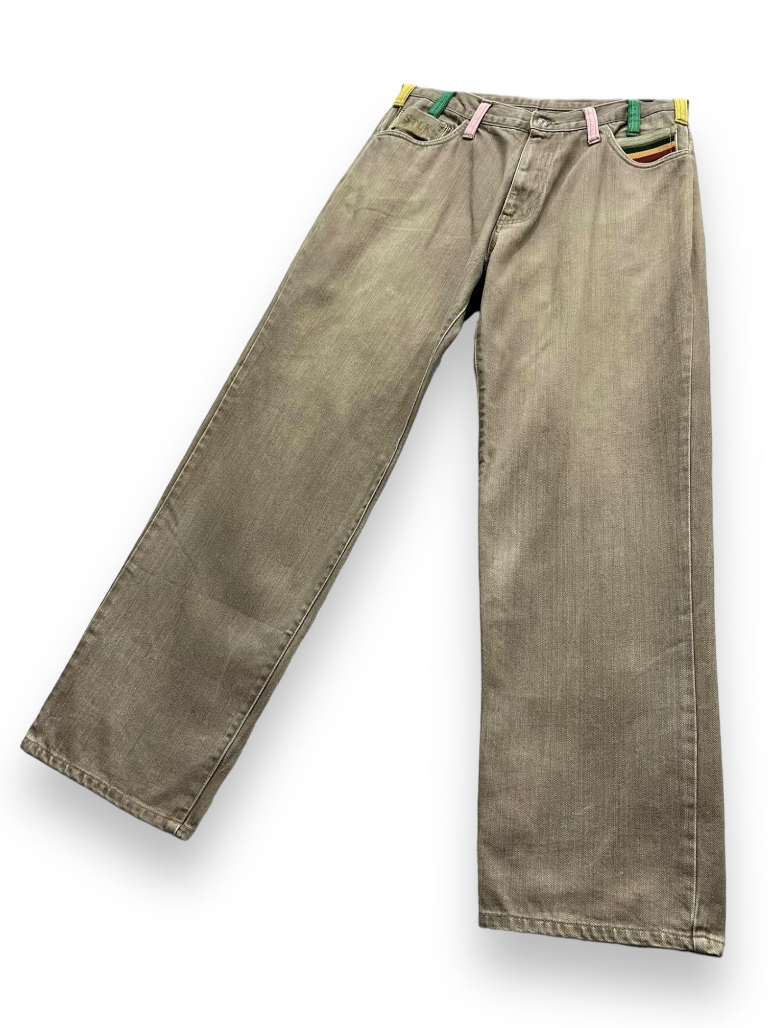 If Six Was Nine STLK NUMBER 9 Multi Pocket Pop Art Style Baggy Pants Size US 32 / EU 48 - 6 Thumbnail