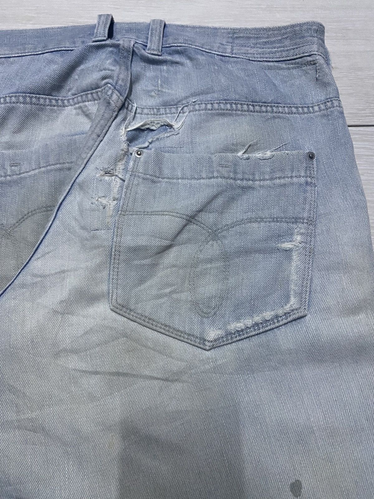 Japanese Brand Vintage Ego Tripping Light Wash Money Money Print Jeans Size US 30 / EU 46 - 10 Thumbnail